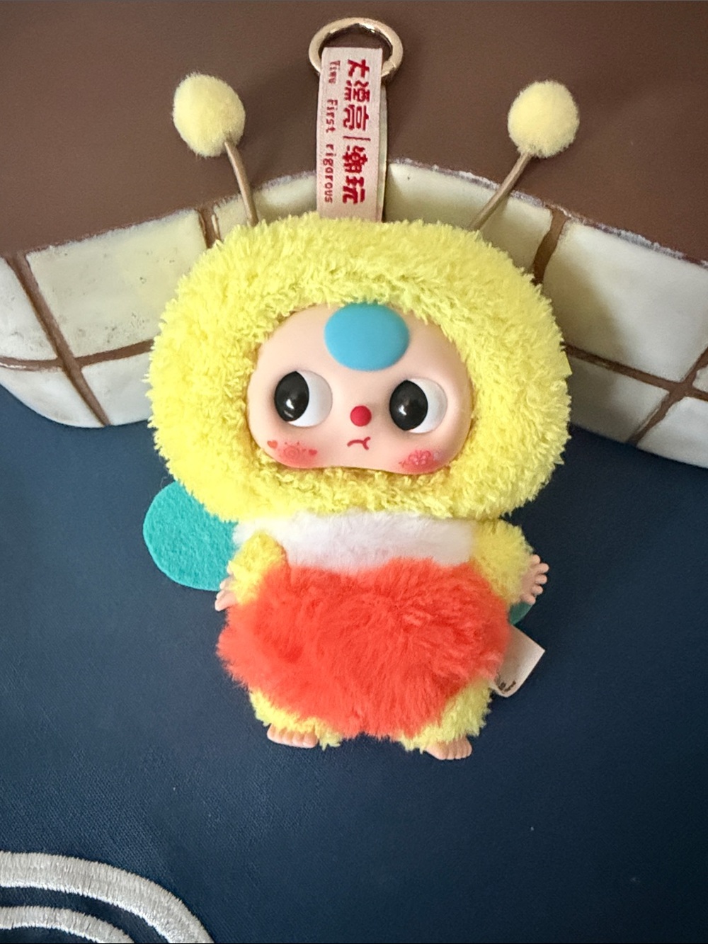 Baby Three 50% Yellow Plush Bee Doll with Orange Belly